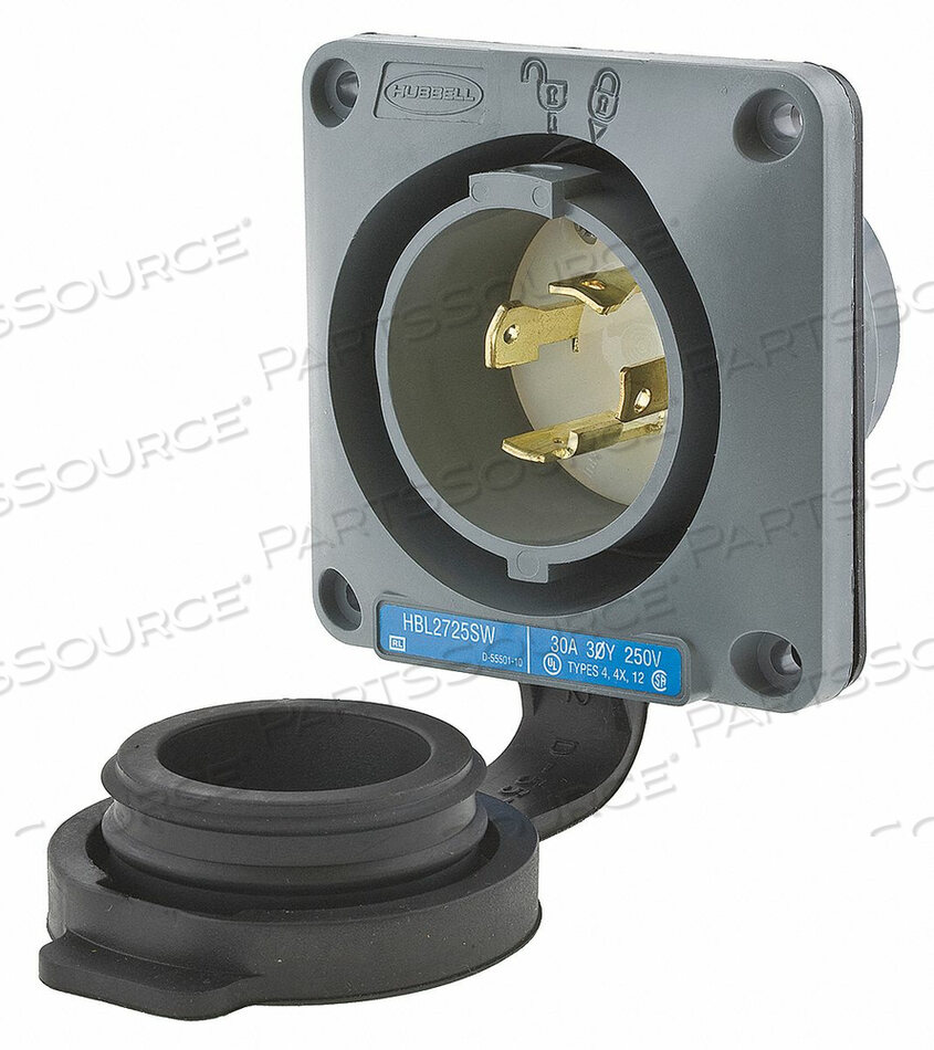 OEM#: HBL2725SWWTERTGHT ФЛАНЦЕВЫЙ ВХОДНОЙ КЛАПАН ПРОМЫШЛЕННЫЙ от Hubbell Incorporated, Wiring Device-Kellums