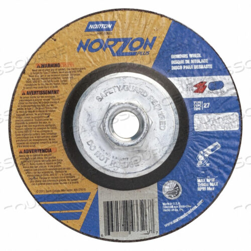 OEM#: 66252843332DEPRESSED CTR. WHEEL T27 5IN 5/8IN-11 от Norton | Saint-Gobain Abrasives