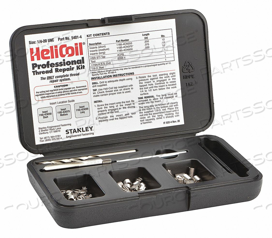 OEM#: 5401-4THREAD РЕМОНТА КОМПЛЕКТ 304 SS 1/4-20 36 ШТ. от Heli-Coil