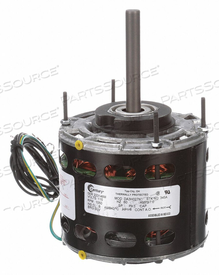 OEM#: 345AMOTOR SH POLE 1/6 HP 1050 115V 42Y JSC от Regal Beloit America, Inc. (Century Electric Motors)