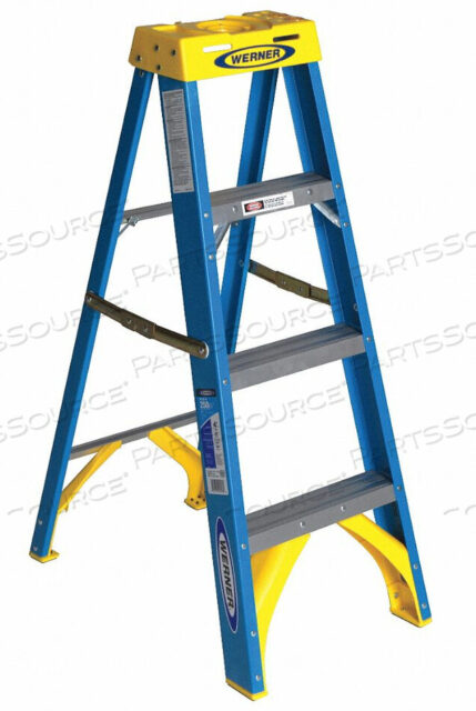 OEM#: 60044 FIBERGLASS STEP LADDER W/ PLASTIC TOOL TRAY by Werner