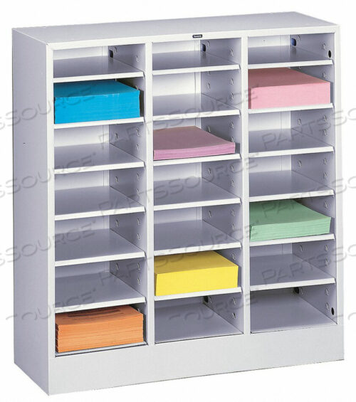 OEM#: 4075LGYLITERATURE ORGANIZER CABINET - 21 OPENNING LETTER SIZE - LIGHT GREY by Tennsco Corp.