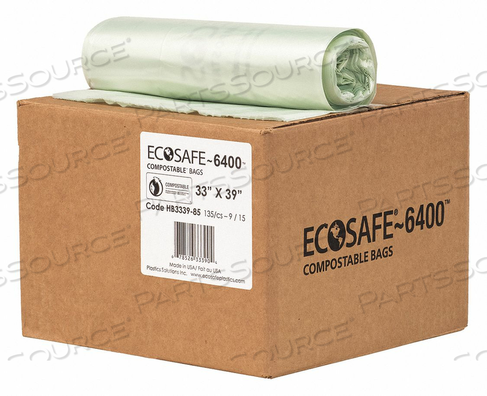 OEM#: HB3339-8МУСОРНЫЙ МЕШОК 35 ГАЛЛОНОВ ЗЕЛЕНЫЙ PK135 от Ecosafe-6400