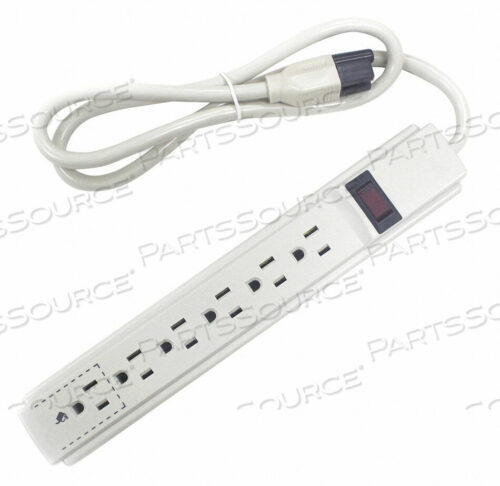 OEM#: 52NY41 КОЛОНКА РОЗЕТОК, 3 ФУТА, 15 А, 125 В переменного тока, 14 AWG, NEMA 5-15P НА NEMA 5-15R, БЕЛАЯ от Power First