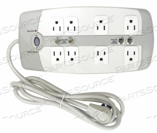 OEM#: 52NY59СЕТЕВОЙ ФИЛЬТР, 6 ФУТОВ, 15 А, 125 В переменного тока, 14 AWG, NEMA 5-15P - NEMA 5-15R, БЕЛЫЙ от Power First