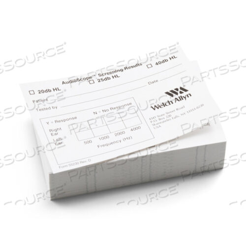 OEM#: 55230ФОРМА РЕГИСТРАЦИИ (КОРОБКА ПО 1000 ШТ.) от Welch Allyn Inc.