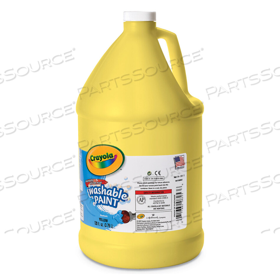 OEM#: 542128034WASHABLE PAINT, YELLOW, 1 GAL BOTTLE by Crayola