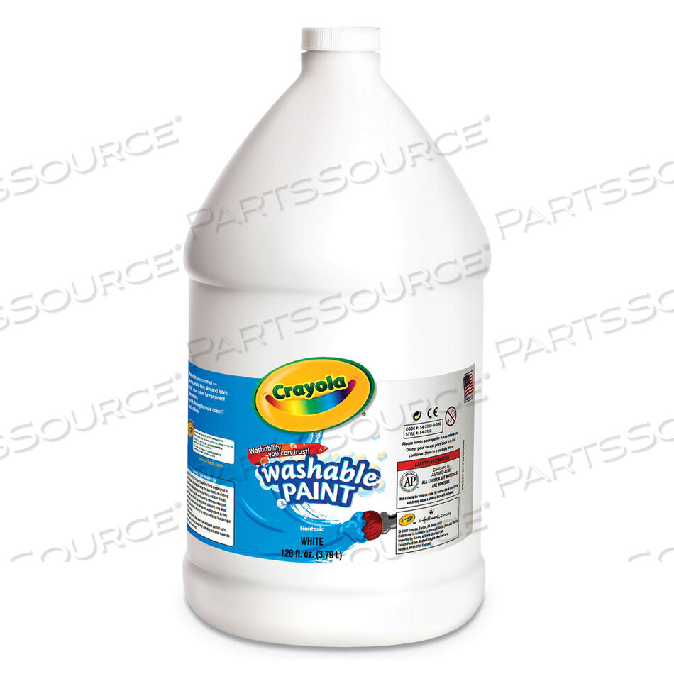 OEM#: 542128053МОЮЩАЯСЯ КРАСКА, БЕЛАЯ, БУТЫЛКА 1 ГАЛЛОН от Crayola