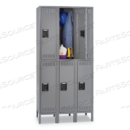 OEM#: DTS-121836-3MGДВУХЪЯРУСНЫЙ ШКАФЧИК НА НОЖКАХ, ТРИ ЯРУСА, 36 Ш x 18 Г x 78 В, СРЕДНЕ-СЕРЫЙ от Tennsco Corp.