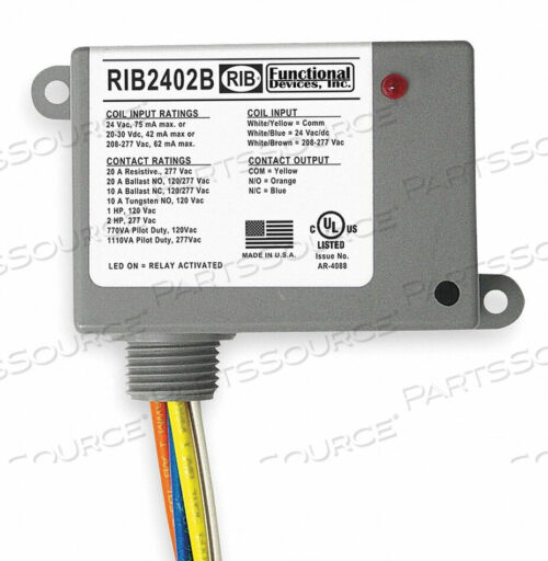 OEM#: RIB2402B24VAC/DC,208-277V 20A SPDT RLY от RIB