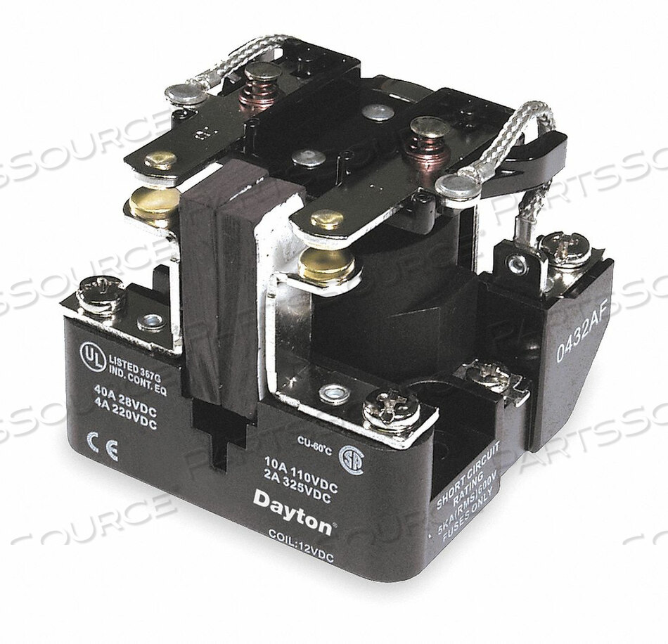 OEM#: 5Z548H8152 ОТКРЫТОЕ РЕЛЕ ПИТАНИЯ 8 КОНТАКТНЫХ 24 В ПОСТОЯННОГО ТОКА DPDT от DAYTON ELECTRIC MANUFACTURING CO