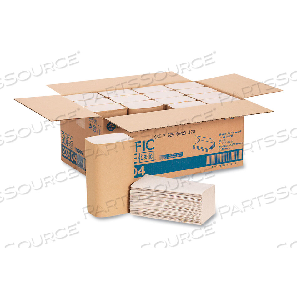 OEM#: 23504PACIFIC BLUE BASIC S-FOLD БУМАЖНЫЕ ПОЛОТЕНЦА, 10,25 X 9,25, КОРИЧНЕВЫЕ, 250 шт./упаковка, 16 упаковок/коробка от Georgia-Pacific