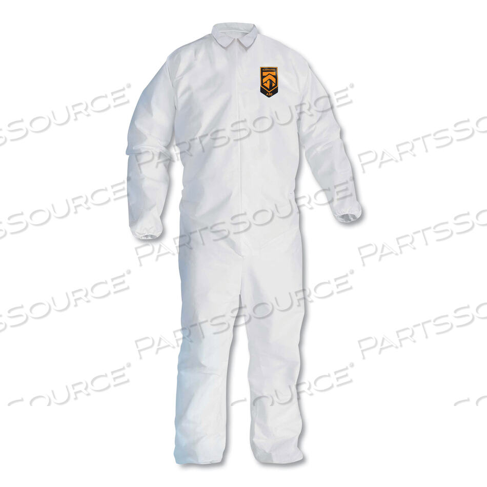 OEM#: 46103A30 КОМБИНЕЗОН С ЭЛАСТИЧНОЙ СПИНОЙ И МАНЖЕТАМИ, БОЛЬШОЙ, БЕЛЫЙ, 25 ШТ./КОРОБКА от KleenGuard