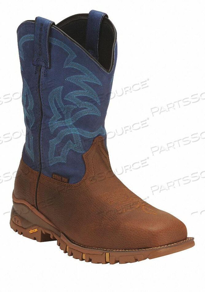 OEM#: TW5010 85 EEWORK BOOT STEEL TOE BLUE/BROWN PR by Justin Brands