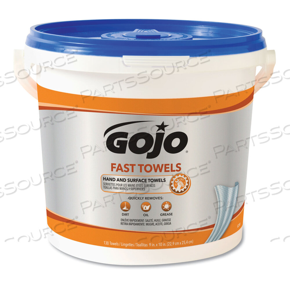 OEM#: 6299-02FAST TOWELS HAND CLEANING TOWELS, 9 X 10, FRESH CITRUS, BLUE, 225/BUCKET by Gojo