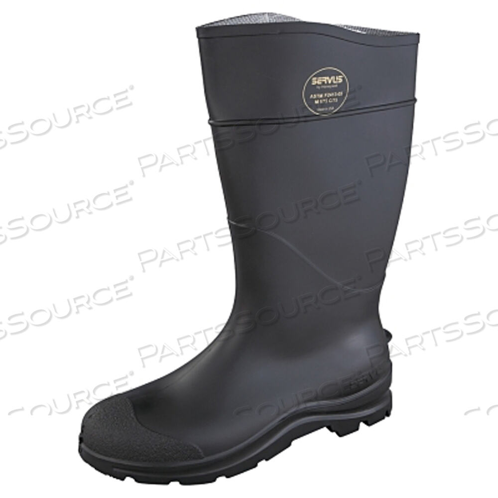 OEM#: 18821-120CT ECONOMY БОТИНКИ ДО КОЛЕНА, СТАЛЬНОЙ НОСОК, РАЗМЕР 12, ВЫСОТА 16 ДЮЙМОВ, ПВХ, ЧЕРНЫЕ от Servus