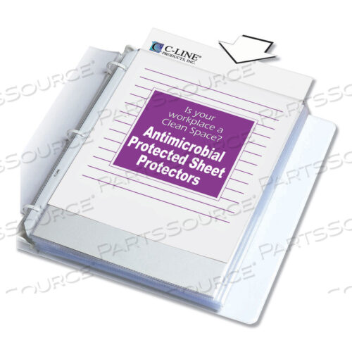 OEM#: 62033HVYWT POLY SHT PROTECTORS, CLEAR, TOP-LOADING, 2, 11 X 8.5, 100/BX by C-Line