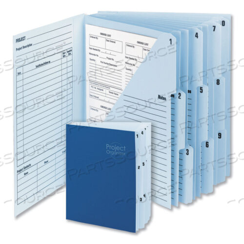 OEM#: 8920010-КАРМАННЫЙ ПРОЕКТНЫЙ ОРГАНАЙЗЕР С ИНДЕКСИРОВАННЫМИ ЛАПКАМИ (1-10), 10 СЕКЦИЙ, БЕЗ ПЕРФОРАЦИИ, ЛАПКИ НА 1/3, ФОРМАТ LETTER, ОЗЕРНО-СИНИЙ/ТЕМНО-СИНИЙ от Smead