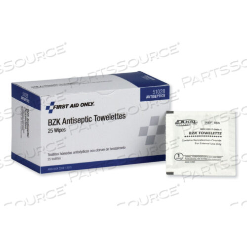 OEM#: 51028АНТИСЕПТИЧЕСКИЕ САЛФЕТКИ ПЕРВОЙ ПОМОЩИ, 25 ШТ./КОРОБКА от First Aid Only