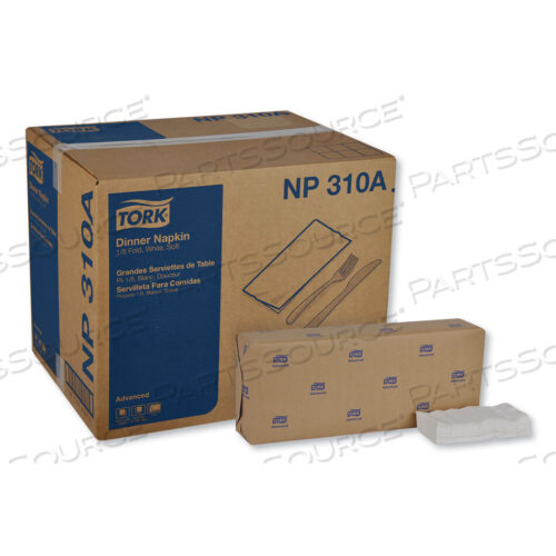 OEM#: NP310AADVANCED САЛФЕТКИ ДЛЯ СТОЛА, 2 СЛОЯ, 15 X 16,25, СЛОЖЕНИЕ 1/8, БЕЛЫЕ, 375 шт./УПАК, 8 упаковок/коробка от Tork