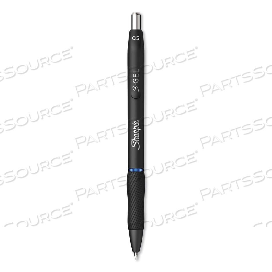 OEM#: 2096146S-GEL HIGH-PERFORMANCE GEL PEN, RETRACTABLE, FINE 0.5 MM, BLUE INK, BLACK BARREL, DOZEN by Sharpie