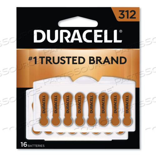 OEM#: DA312B16DA312B16ZM09 DURACELL, БАТАРЕЙКА ДЛЯ СЛУХОВОГО АППАРАТА, ВОЗДУШНО-ЦИНКОВАЯ, 16 шт. от Duracell