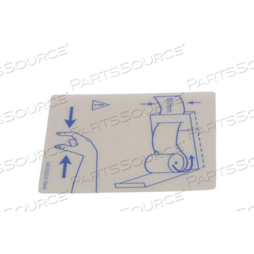 OEM#: 640-0322-01LABEL, EMP, PRINTER DOOR PANEL by Welch Allyn Inc.