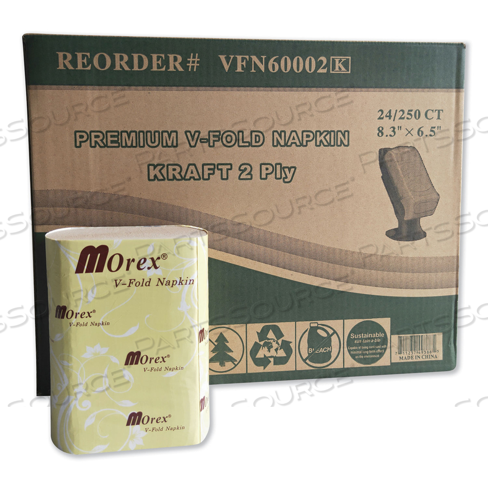 OEM#: VFN60002KПРЕМИУМ V-СЛОЖЕНИЕ ВЫДВИГАЮЩИЙСЯ ДИСПЕНСЕР САЛФЕТОК, 6,5 X 5, КОРИЧНЕВЫЙ, 6000/КОРОБКА от Genpak