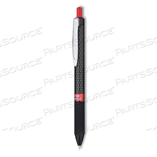 OEM#: K497BOH! ГЕЛЕВАЯ РУЧКА, ВЫДВИЖНАЯ, СРЕДНЯЯ 0,7 ММ, КРАСНЫЕ ЧЕРНИЛА, ЧЕРНЫЙ КОРПУС, ДЮЖИНА от Pentel of America