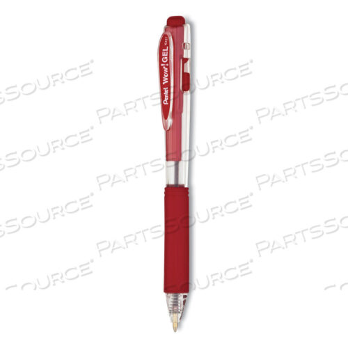 OEM#: K437BWOW! ГЕЛЕВАЯ РУЧКА, ВЫДВИЖНАЯ, СРЕДНЯЯ 0,7 ММ, КРАСНЫЕ ЧЕРНИЛА, ПРОЗРАЧНЫЙ/КРАСНЫЙ КОРПУС, ДЮЖИНА от Pentel of America