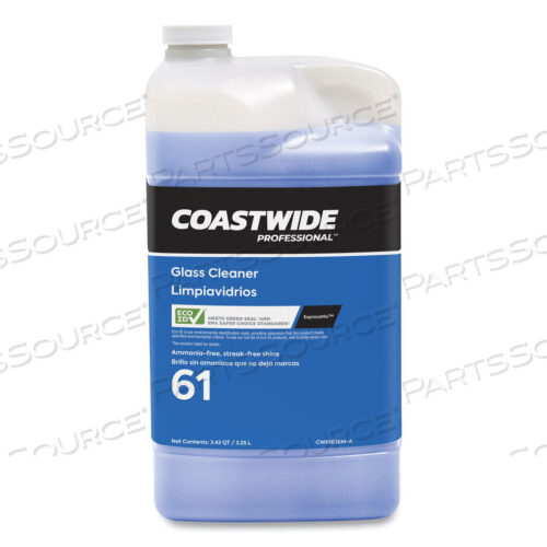 OEM#: CW6103EM-AGLASS CLEANER 61 ECO-ID КОНЦЕНТРАТ БЕЗ АММИАКА ДЛЯ СИСТЕМ EXPRESSMIX, БЕЗ АРОМАТА, БУТЫЛКА 110 УНЦИЙ, 2 ШТ./КОРОБКА от Coastwide Professional