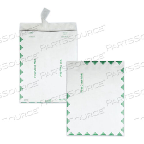 OEM#: QUAR1800ЛЕГКИЕ 14-ФУНТОВЫЕ КАРТОЧКИ TYVEK, ПЕРВЫЙ КЛАСС, #15 1/2, КВАДРАТНЫЙ КЛАПАН, ЗАСТЕЖКА REDI-STRIP, 12 X 15,5, БЕЛЫЕ, 100 ШТ./КОРОБКА от Survivor