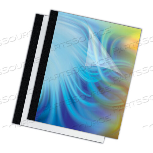 OEM#: 5256101THERMAL BINDING SYSTEM PRESENTATION COVERS, CLEAR, 61 TO 90 SHEET CAPACITY, 11 X 8.5, UNPUNCHED, 10/PACK by Fellowes