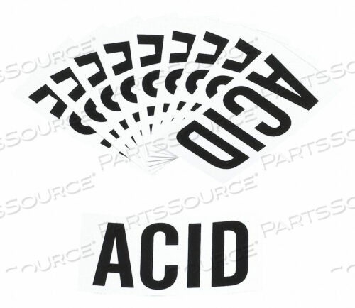 OEM#: 58672NFPA LABEL BLACK/WHITE ACID PK10 от Brady Americas