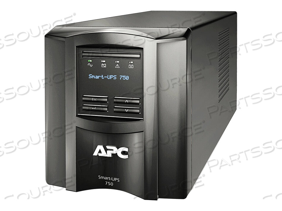OEM#: SMT750SMART UPS, 100 VAC, 500 W, 750 VA, 5.4 X 6.2 X 14.1 IN, 50/60 HZ, BLACK by APC / American Power Conversion