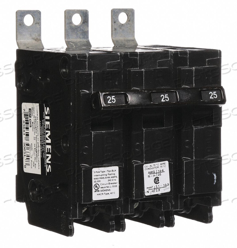 OEM#: B325HCВЫКЛЮЧАТЕЛЬ 25A BOLT ON 240V 3P от Siemens