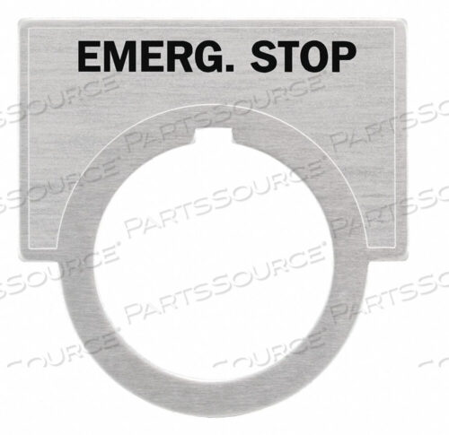 OEM#: 52NL16ЛЕГЕНДНАЯ ПЛАСТИНА АВАРИЙНОЙ ОСТАНОВКИ МАТОВЫЙ АЛЮМИНИЙ от Siemens