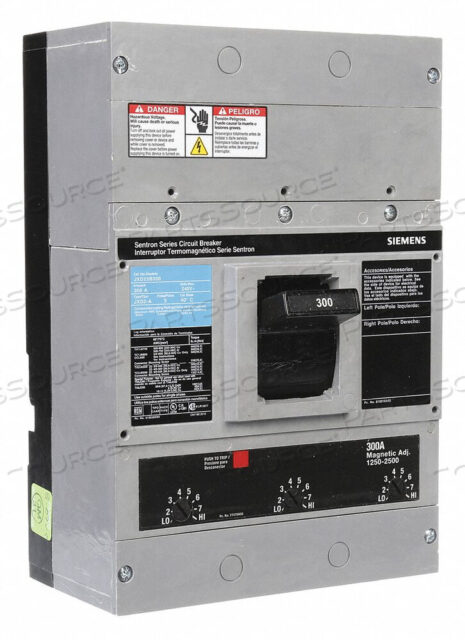 OEM#: JXD23B300АВТОМАТИЧЕСКИЙ ВЫКЛЮЧАТЕЛЬ 300A 3P 240VAC JXD2-A от Siemens