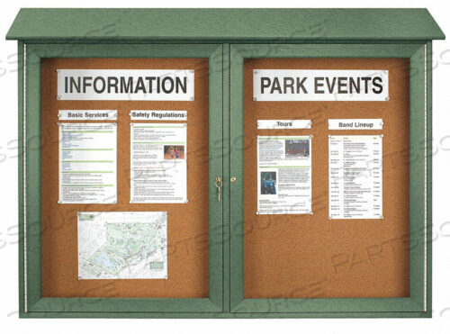OEM#: UVDD5240-WOODGRNENCLOSED BULLETIN BOARD TACK 40 X52 by United Visual Products