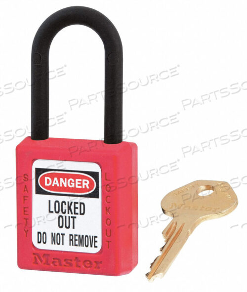 OEM#: 406KAS12REDDIELECTRIC ZENEX SAFETY PADLOCK RED, 12/SET от Master Lock