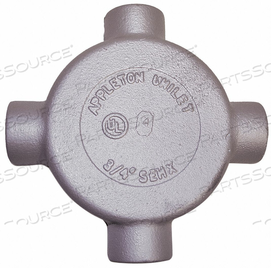 OEM#: SEHX-75КОРПУС ВЫХОДА КАБЕЛЕПРОВОДА ЖЕЛЕЗНЫЙ X 3/4 ДЮЙМА от Appleton Electric