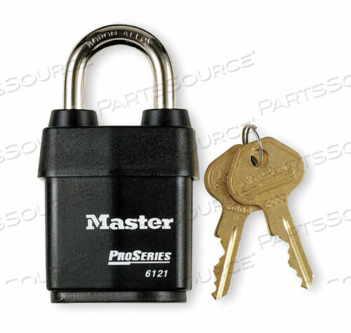 OEM#: 6125KAKEYED НАВЕСНОЙ ЗАМОК 7/8 В ПРЯМОУГОЛЬНИК ЧЕРНЫЙ от Master Lock