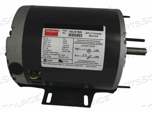 OEM#: 6XJ57GP MTR SPLIT PH ODP 1/4 л.с. 1140 об./мин 56 от DAYTON ELECTRIC MANUFACTURING CO