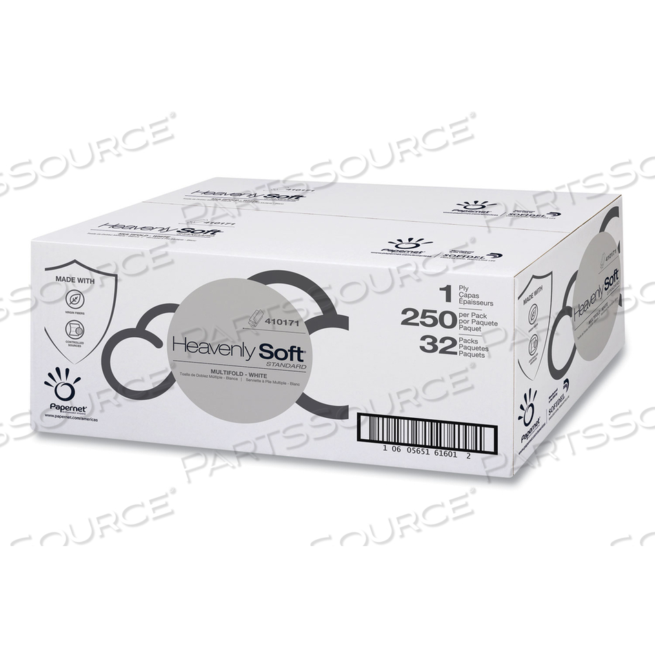 OEM#: 410171МЯГКОЕ НЕБЕСНОЕ ПОЛОТЕНЦЕ МНОГОСЛОЖНОГО СЛОЖЕНИЯ, СТАНДАРТНОЕ, 1-СЛОЙНОЕ, 4 X 9,5, БЕЛОЕ, 250 шт./УПАК, 32 УПАКОВКИ/КОРОБКА от Papernet