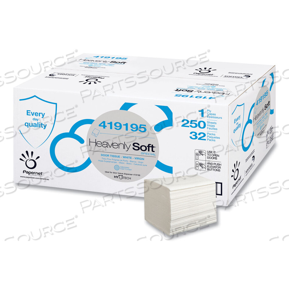 OEM#: 419195НЕБЕСНОЕ МЯГКОЕ МНОГОСЛОЖНОЕ ПОЛОТЕНЦЕ, СПЕЦИАЛЬНОЕ, 1-СЛОЙНОЕ, 4,1 X 5,1, БЕЛОЕ, 250/УПАК, 32 УПАКОВКИ/КОРОБКА от Papernet