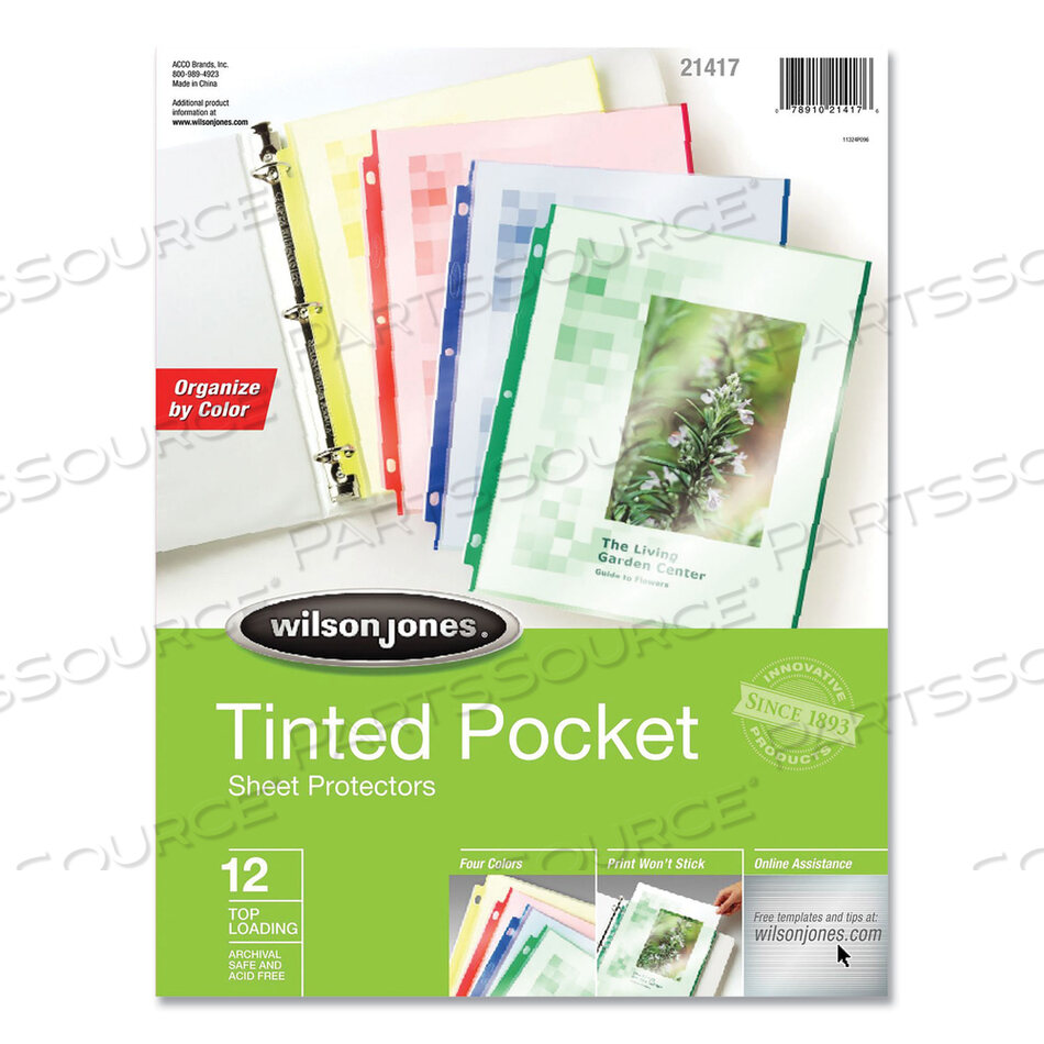 OEM#: W21417ТОНИРОВАННЫЕ ЗАЩИТНЫЕ КАРТОЧКИ ДЛЯ КАРМАНОВ, 3 ОТВЕРСТИЯ, ВЕРХНЯЯ ЗАГРУЗКА, ПИСЬМО, РАЗНЫЕ ЦВЕТА, 12 ШТ. В УПАКОВКЕ от Wilson Jones