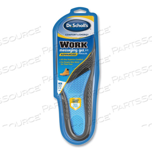 OEM#: DSC59062COMFORT AND ENERGY WORK МАССАЖНЫЕ ГЕЛЕВЫЕ СТЕЛЬКИ, МУЖСКИЕ РАЗМЕРЫ 8-14, ЧЕРНО-СИНИЕ, ПАРА от Dr. Scholls