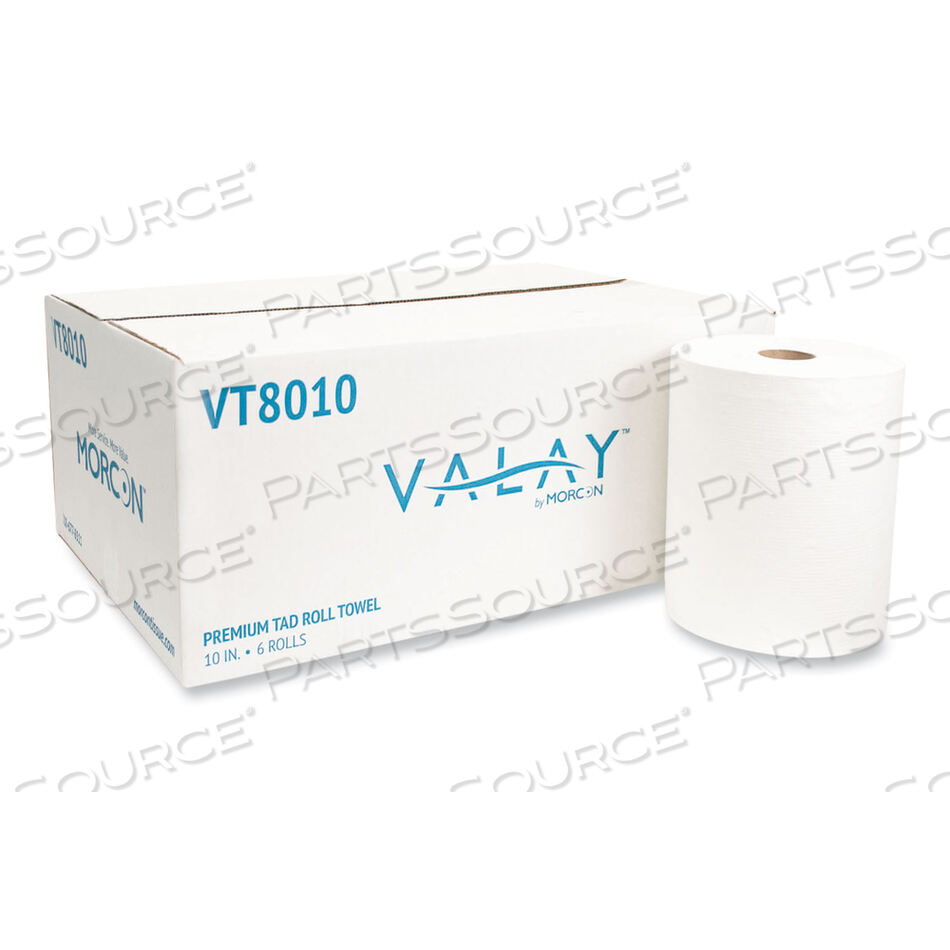 OEM#: VT801010 ДЮЙМОВЫЕ РУЛОННЫЕ ПОЛОТЕНЦА TAD, 10 X 700 ФУТОВ, БЕЛЫЕ, 6 ШТУК/КОРОБКА от Morcon Tissue