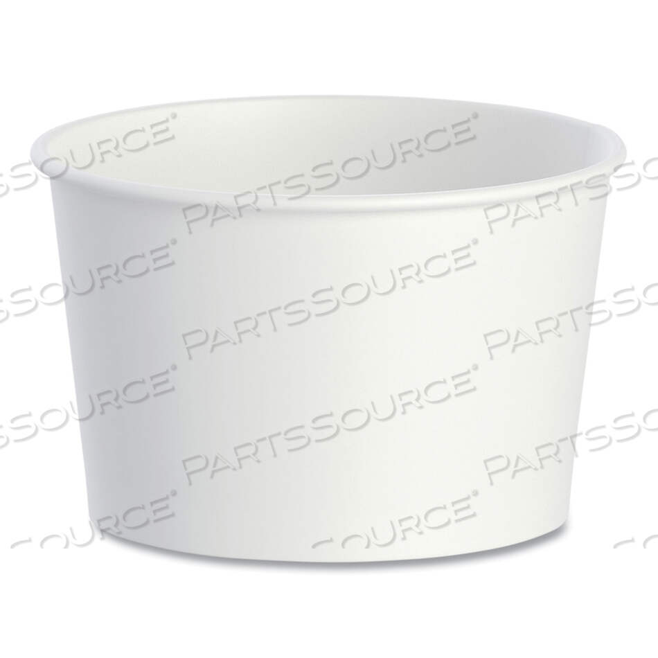 OEM#: VS608-02050ДВОЙНЫЕ КОНТЕЙНЕРЫ ДЛЯ ПИЩИ ИЗ ПОЛИЭТИЛЕНОВОЙ БУМАГИ, 8 УНЦИЙ, ДИАМЕТР 3,8 X 2,4 В, БЕЛЫЕ, 50 ШТ./УПАКОВКА, 20 УПАКОВОК/КОРОБКА от Solo