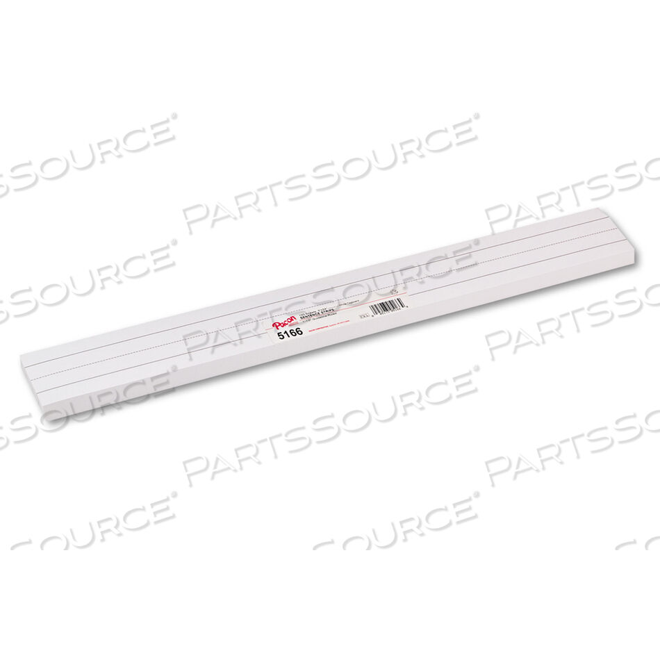OEM#: 5166SENTENCE STRIPS, 24 X 3, WHITE, 100/PACK by Pacon